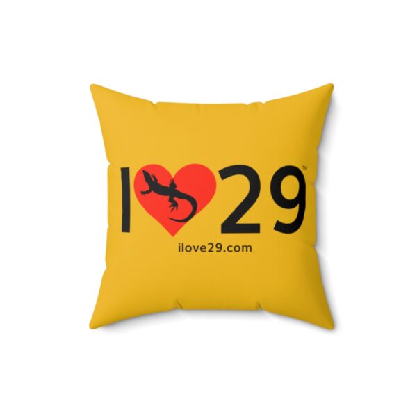I Love Twentynine Palms with Desert Iguana Square Pillow - Image 8
