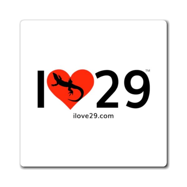 I Love Twentynine Palms with Desert Iguana 3x3 Magnet