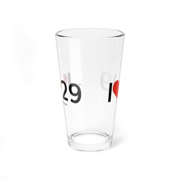 I Love Twentynine Palms with Heart Mixing Glass, 16oz