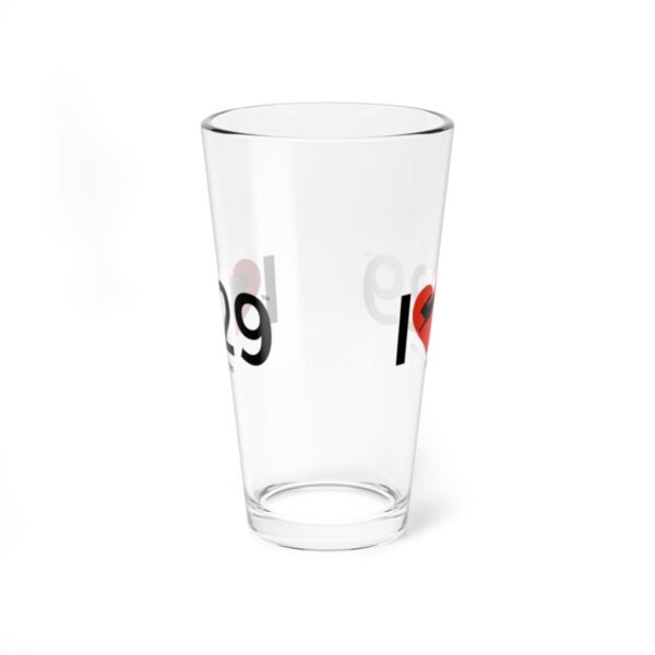 I Love Twentynine Palms with Bunny Rabbit Mixing Glass, 16oz - Image 2